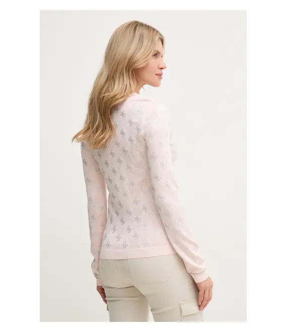 Πουλόβερ Guess ROSIE χρώμα: ροζ, W5GR07 Z3D60