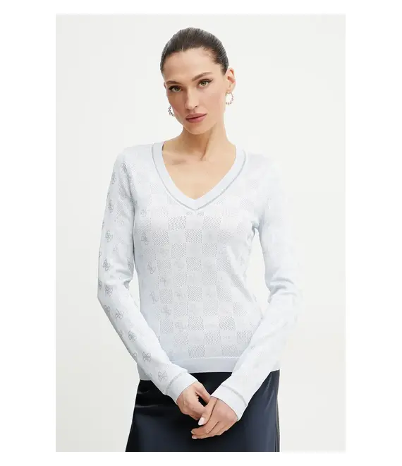 Πουλόβερ Guess ROSIE χρώμα: μπλε, W5GR07 Z3D60