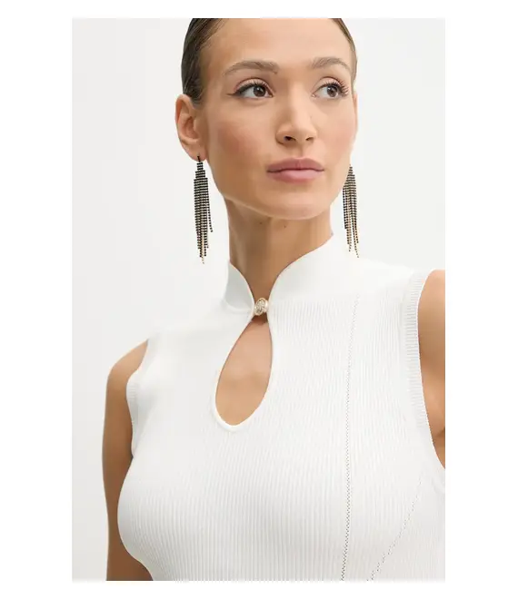 Μπλουζάκι Guess MALIA χρώμα: μπεζ, W5GR10 Z3L10