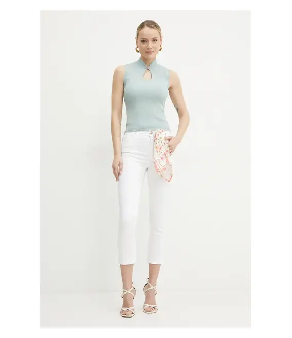 Μπλουζάκι Guess MALIA χρώμα: τιρκουάζ, W5GR10 Z3L10