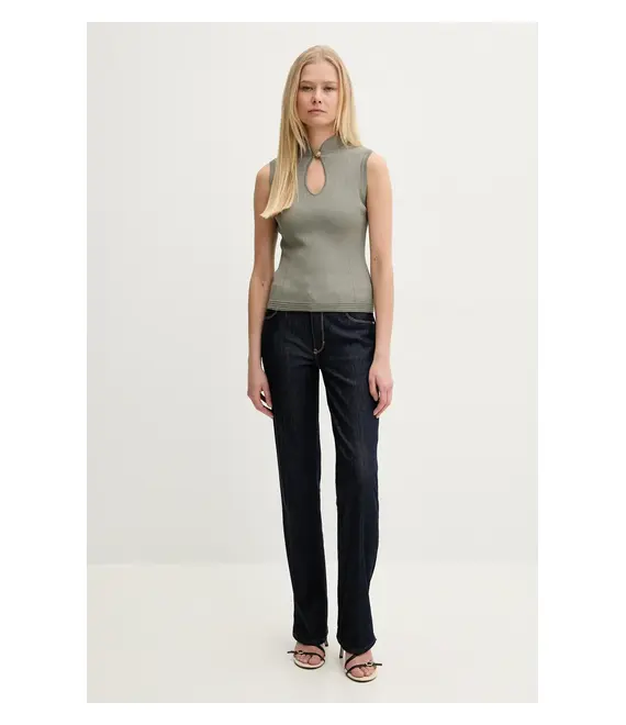 Μπλουζάκι Guess MALIA χρώμα: πράσινο, W5GR10 Z3L10