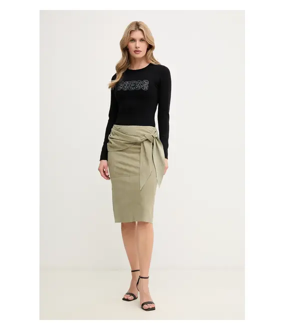 Πουλόβερ Guess PARIS χρώμα: μαύρο, W5GR18 Z2NQ2