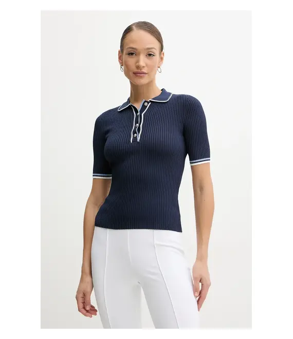Μπλουζάκι Guess THALIA χρώμα: ναυτικό μπλε, W5GR37 Z3L10