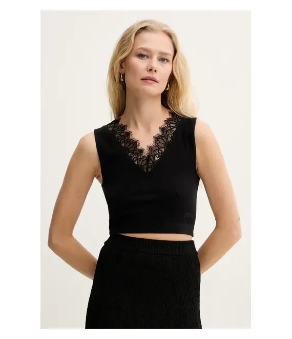Top Guess RAQUEL χρώμα: μαύρο, W5GZ09 Z2ZN0