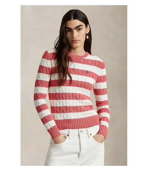 Βαμβακερό πουλόβερ Polo Ralph Lauren γυναικείο, χρώμα: κόκκινο, 211965754