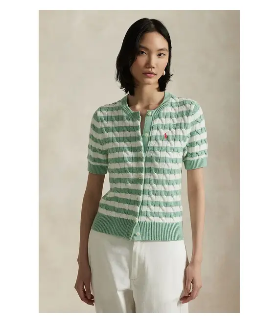 Βαμβακερή ζακέτα Polo Ralph Lauren χρώμα: πράσινο, 211965757