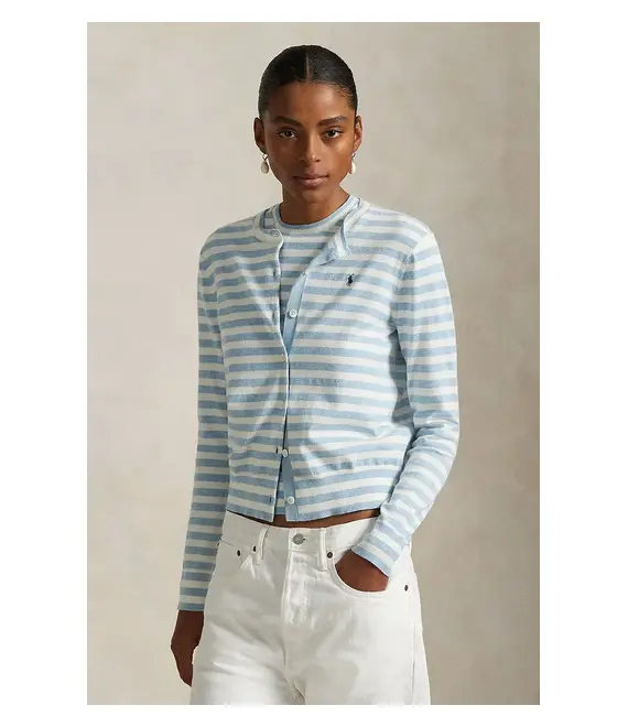 Βαμβακερή ζακέτα Polo Ralph Lauren χρώμα: μπλε, 211965762