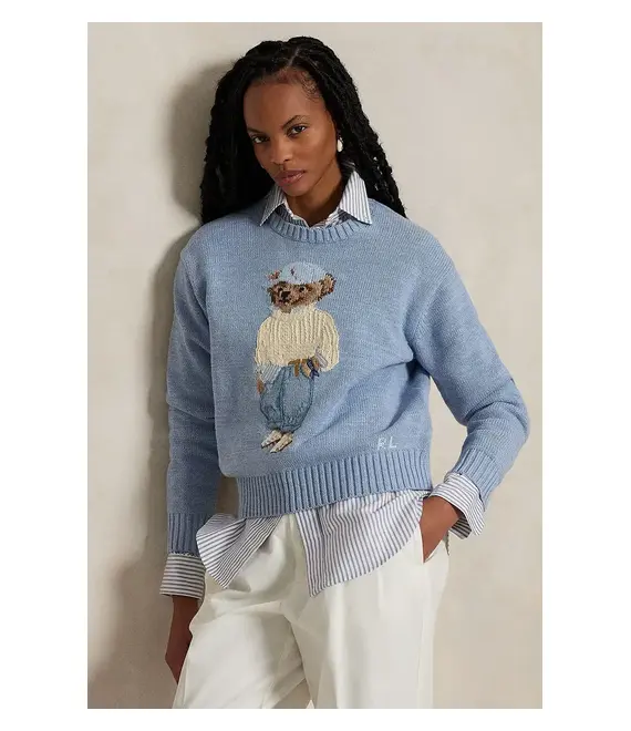 Βαμβακερό πουλόβερ Polo Ralph Lauren γυναικείο, χρώμα: μπλε, 211965767