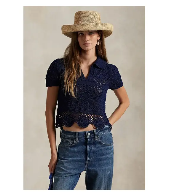 Βαμβακερό πουλόβερ Polo Ralph Lauren γυναικείο, χρώμα: ναυτικό μπλε, 211935329