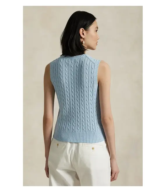 Βαμβακερό αμάνικο Polo Ralph Lauren χρώμα: μπλε, 211971882