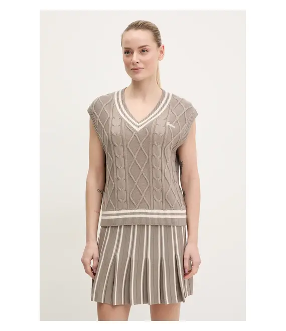 Γιλέκο Guess χρώμα: γκρι, V5GR00 Z3FB1