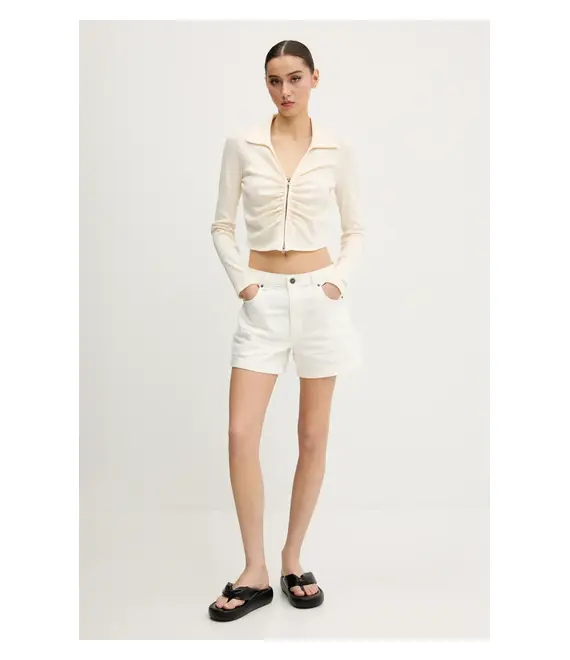 Πλεκτή ζακέτα Guess Originals χρώμα: μπεζ, W5GP53 KA0H1