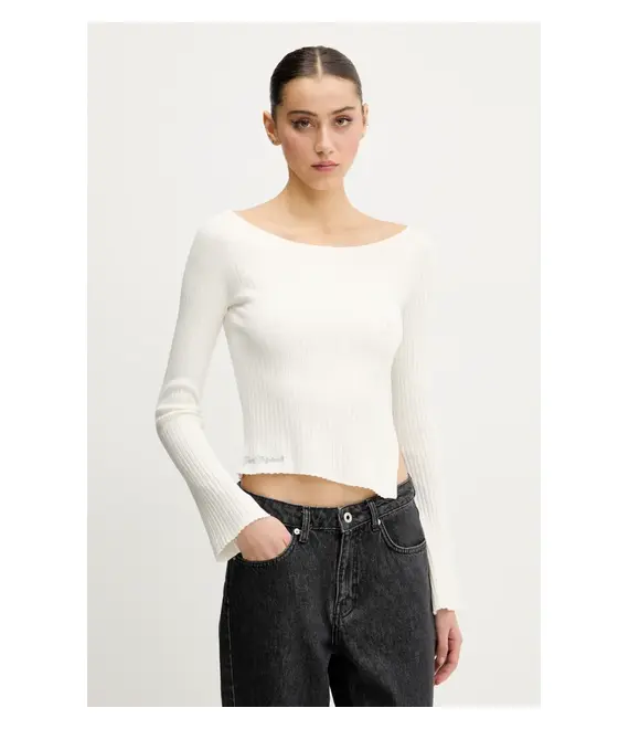 Πουλόβερ Guess Originals χρώμα: μπεζ, W5GR23 Z2V62