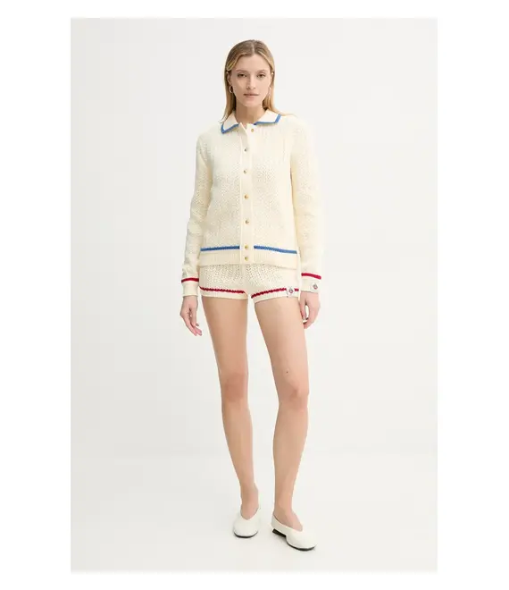 Βαμβακερή ζακέτα Bally χρώμα: μπεζ, WKN09B