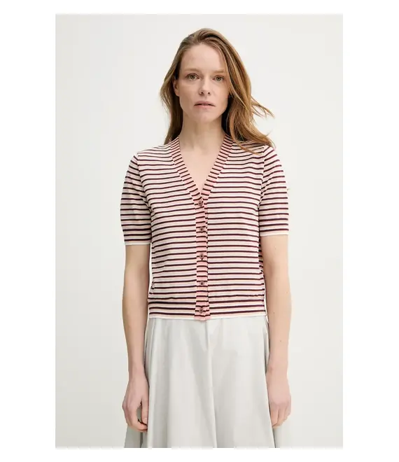 Πλεκτή ζακέτα PS Paul Smith χρώμα: πορτοκαλί, W2R.564N.P31304