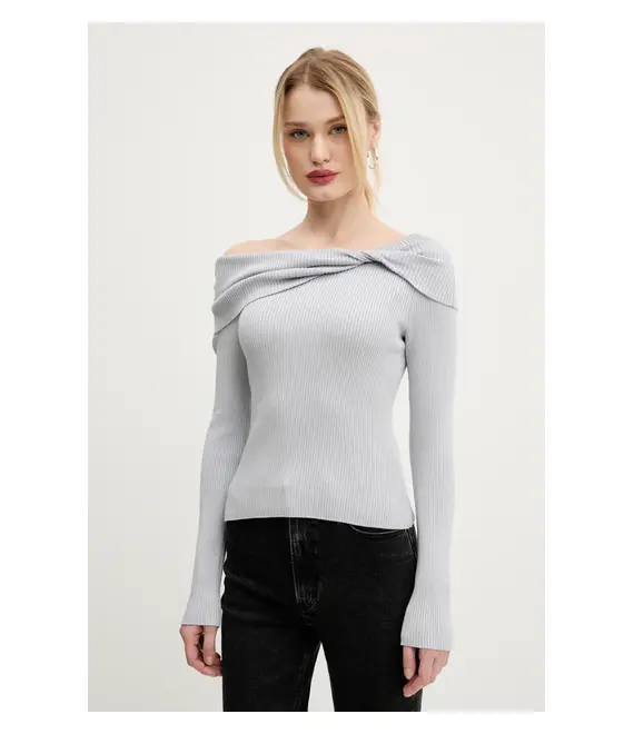 Πουλόβερ Abercrombie & Fitch χρώμα: γκρι, KI150-5175