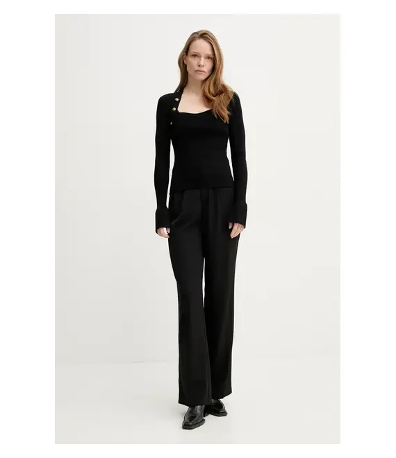 Πουλόβερ The Kooples χρώμα: μαύρο, FPUL30090K
