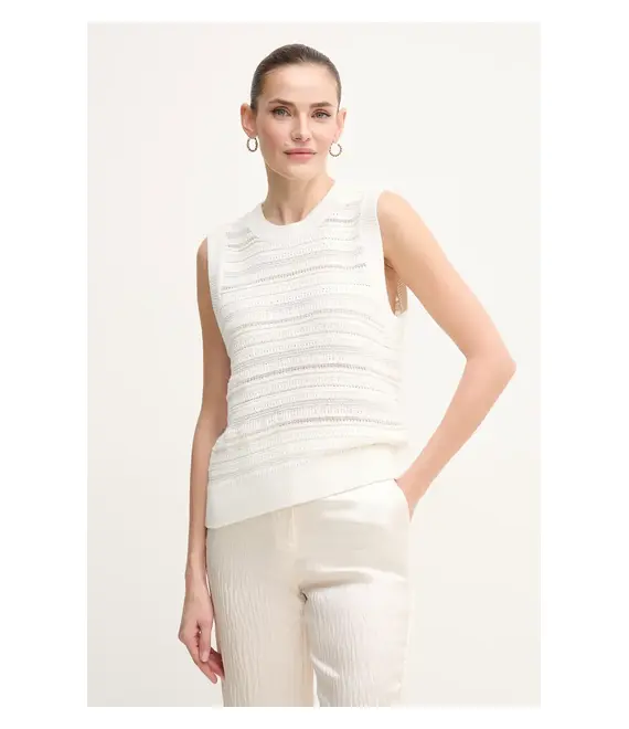Γιλέκο Pedro del Hierro χρώμα: μπεζ, 5509061