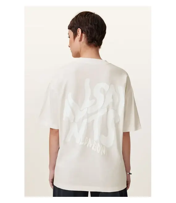 Βαμβακερό μπλουζάκι AllSaints ORLANDO ETTA χρώμα: άσπρο, W267JB