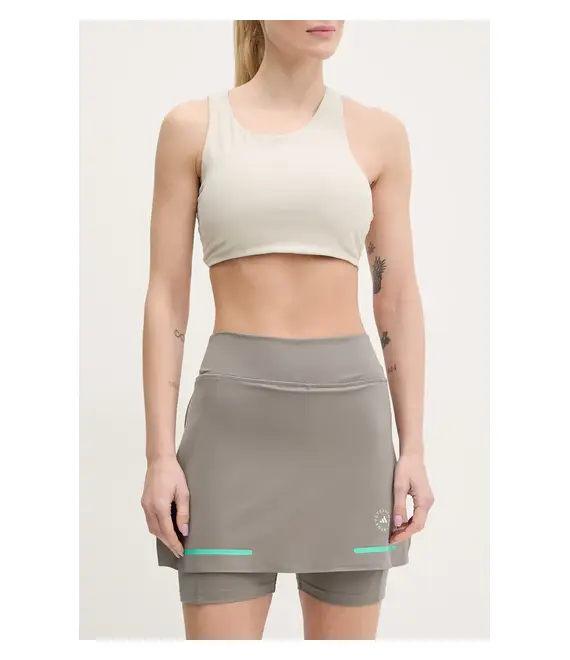 Αθλητική φούστα adidas by Stella McCartney χρώμα: γκρι, JG1005