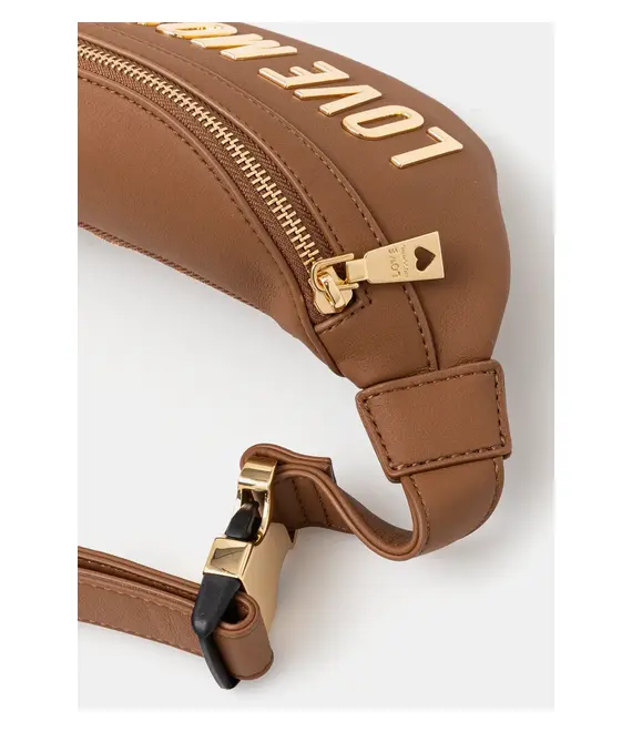 Τσάντα φάκελος Love Moschino χρώμα: καφέ, JC4195PP1