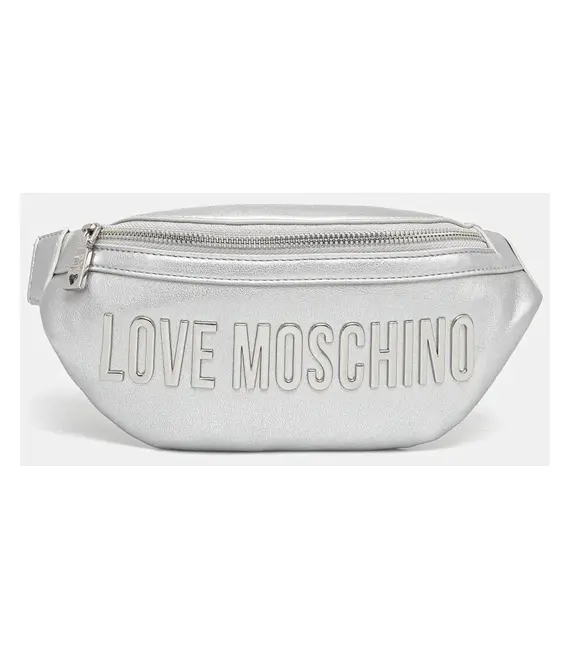Τσάντα φάκελος Love Moschino χρώμα: ασημί, JC4195PP1