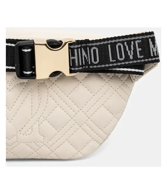 Τσάντα φάκελος Love Moschino χρώμα: μπεζ, JC4003PP1