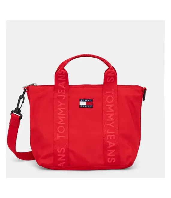 Τσάντα Tommy Jeans χρώμα: κόκκινο, AW0AW17288