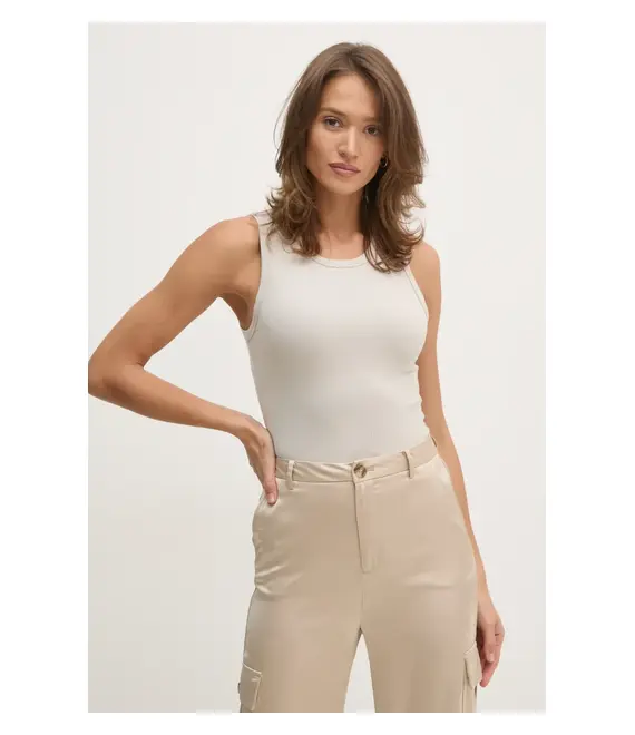 Top Calvin Klein χρώμα: μπεζ, K20K208054
