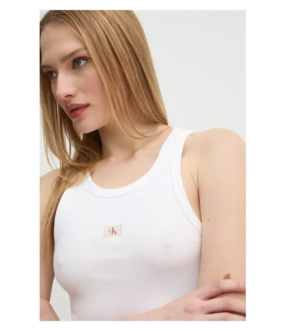 Top Calvin Klein Jeans χρώμα: μπεζ, J20J224762
