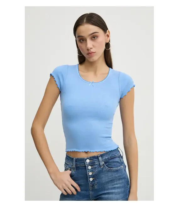 Μπλουζάκι Tommy Jeans χρώμα: μπλε, DW0DW19504
