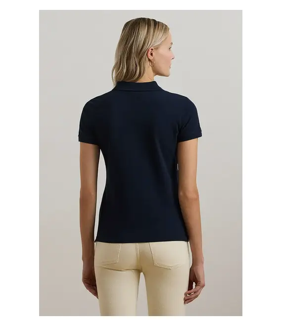 Βαμβακερό μπλουζάκι πόλο Lauren Ralph Lauren χρώμα: ναυτικό μπλε, 200957591