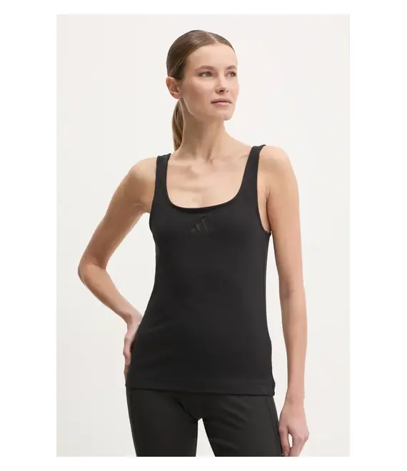 Top adidas ALL SZN Luxe χρώμα: μαύρο, JJ2336