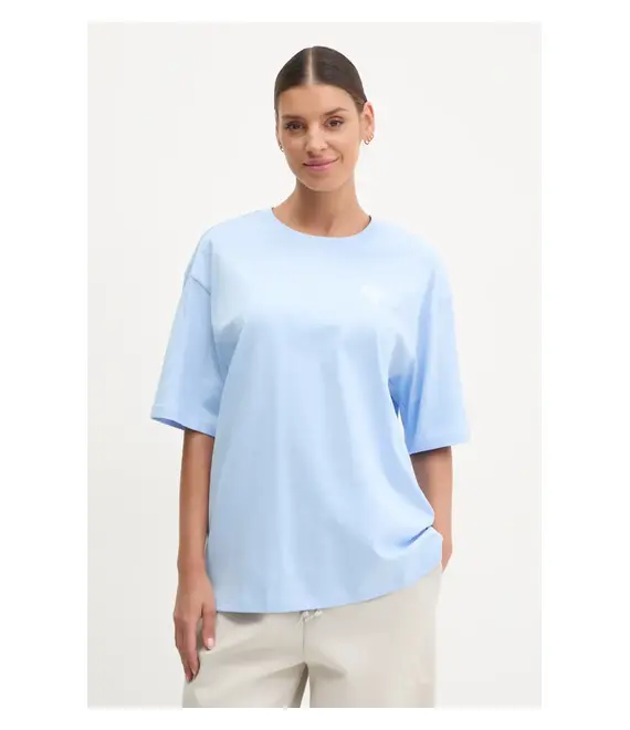 Βαμβακερό μπλουζάκι adidas W C PHOTO TEE γυναικείο, χρώμα: μπλε, JN9090