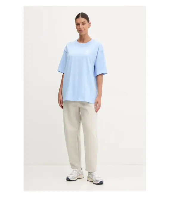 Βαμβακερό μπλουζάκι adidas W C PHOTO TEE γυναικείο, χρώμα: μπλε, JN9090