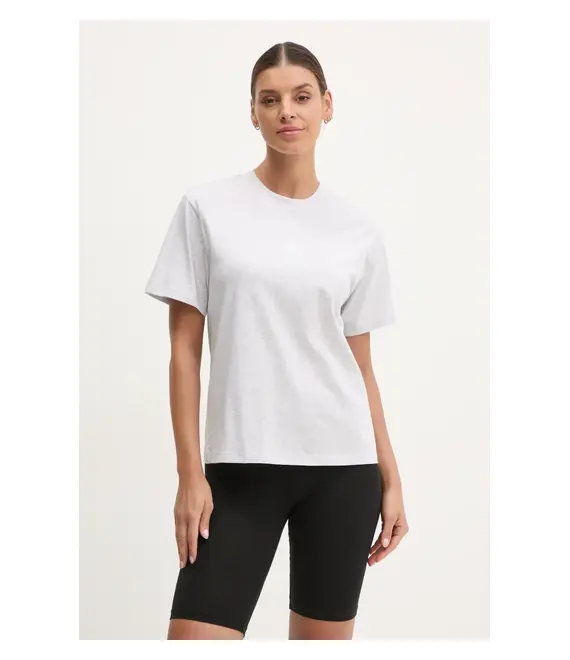 Βαμβακερό μπλουζάκι adidas Essentials γυναικείο, χρώμα: γκρι, JC5945