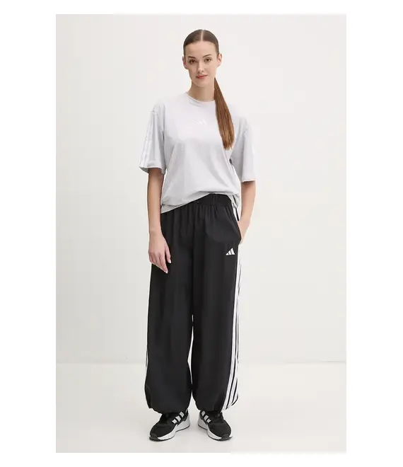 Βαμβακερό μπλουζάκι adidas Essentials γυναικείο, χρώμα: γκρι, JE1217