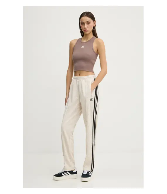 Top adidas Originals Essential χρώμα: μπεζ, JC9009