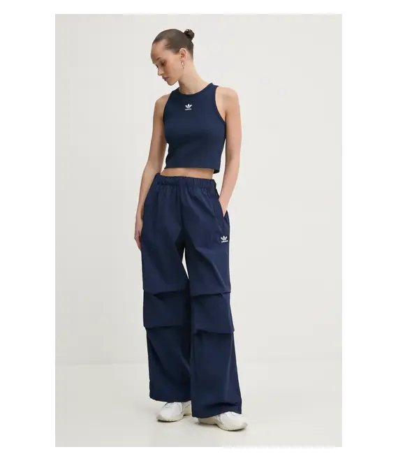 Top adidas Originals Essential χρώμα: ναυτικό μπλε, JC9010