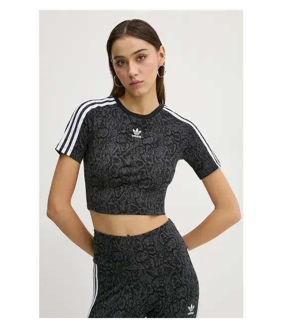 Μπλουζάκι adidas Originals SNAKE BABY TEE χρώμα: γκρι, JI8408