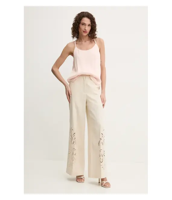 Top Twinset χρώμα: μπεζ, 251TP2650