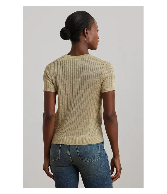 Μπλουζάκι Lauren Ralph Lauren χρώμα: καφέ, 200968927
