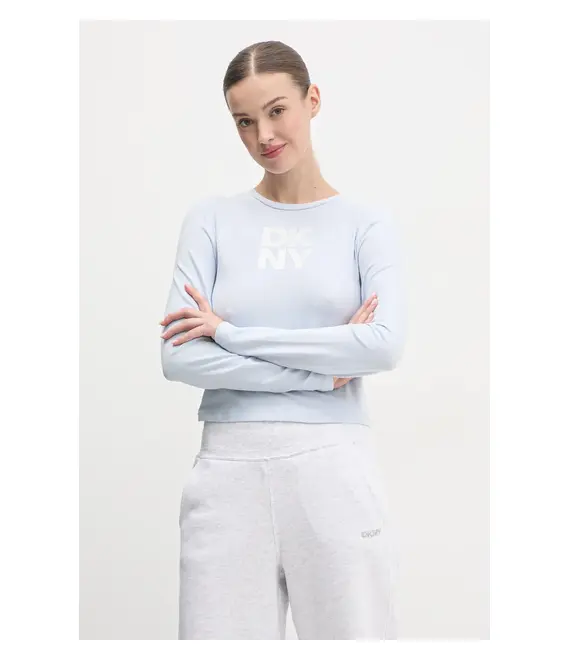 Μακρυμάνικο Dkny χρώμα: μπλε, DP5T1113