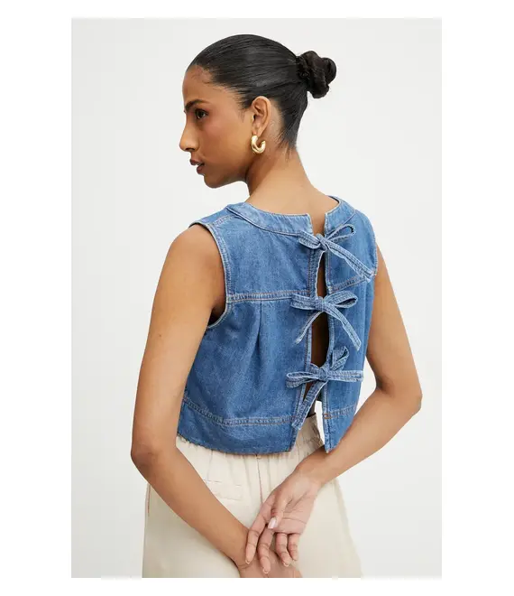 Μπλουζάκι τζιν Weekend Max Mara χρώμα: μπλε, 2515161016600