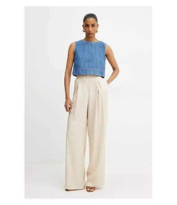 Μπλουζάκι τζιν Weekend Max Mara χρώμα: μπλε, 2515161016600