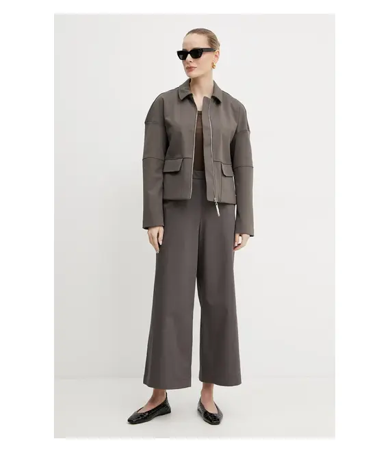 Βαμβακερό τοπ Weekend Max Mara χρώμα: καφέ, 2515941022600