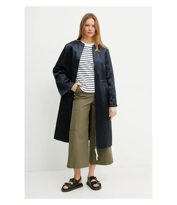 Βαμβακερό μπλουζάκι Weekend Max Mara γυναικείο, χρώμα: ναυτικό μπλε, 2515941042600