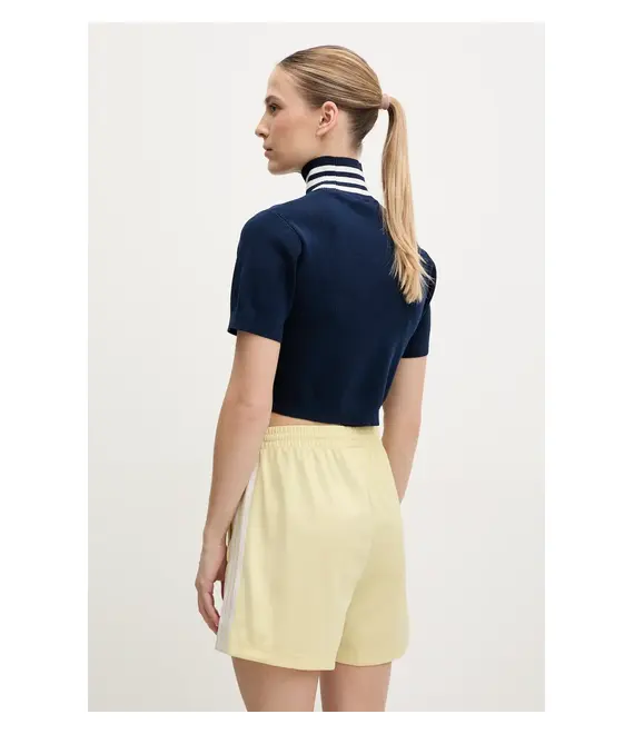 Μπλουζάκι adidas Originals CROP TURTLENECK χρώμα: ναυτικό μπλε, JC7680