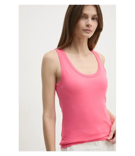 Βαμβακερό τοπ United Colors of Benetton χρώμα: ροζ, 3GA2DH010