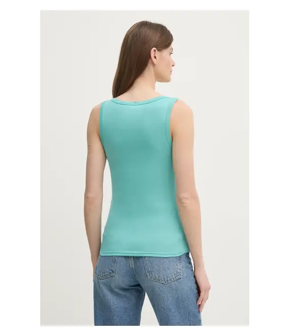 Βαμβακερό τοπ United Colors of Benetton χρώμα: τιρκουάζ, 3GA2DH010